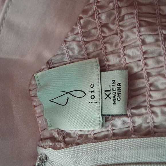 Joie Pink Floral Stretch Cotton Midi-Dress Size XL - Picture 5 of 5